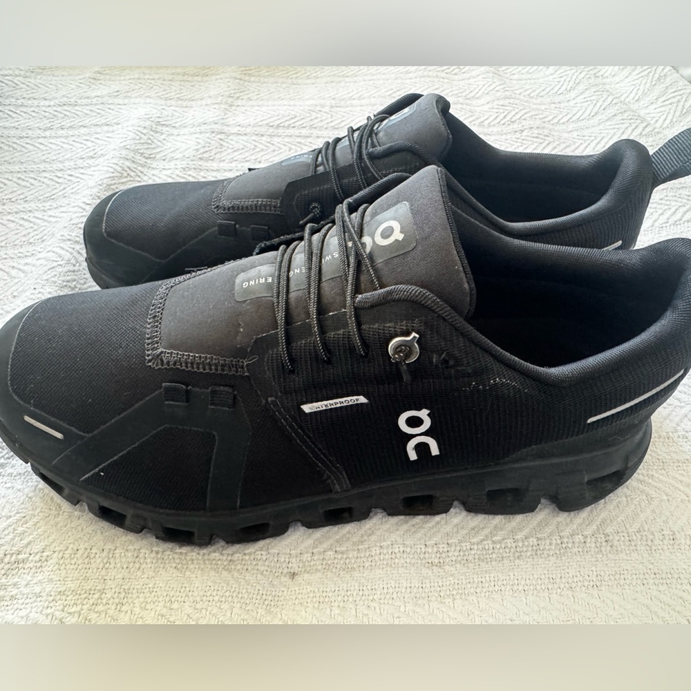 On Running Men's Black Cloud Waterproof Athletic Sneakers